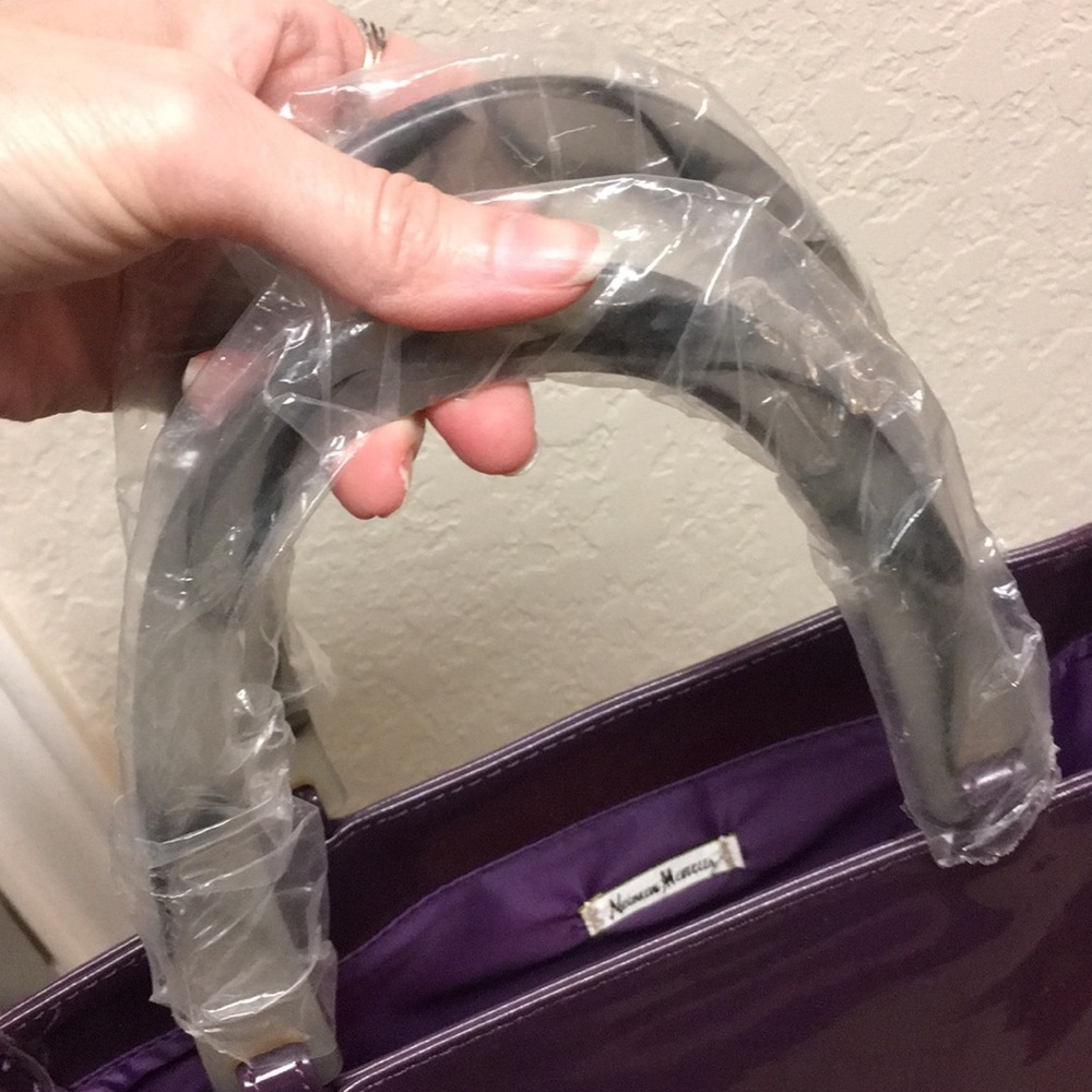 Neiman Marcus Purple Purse NEW - Picture 2 of 4